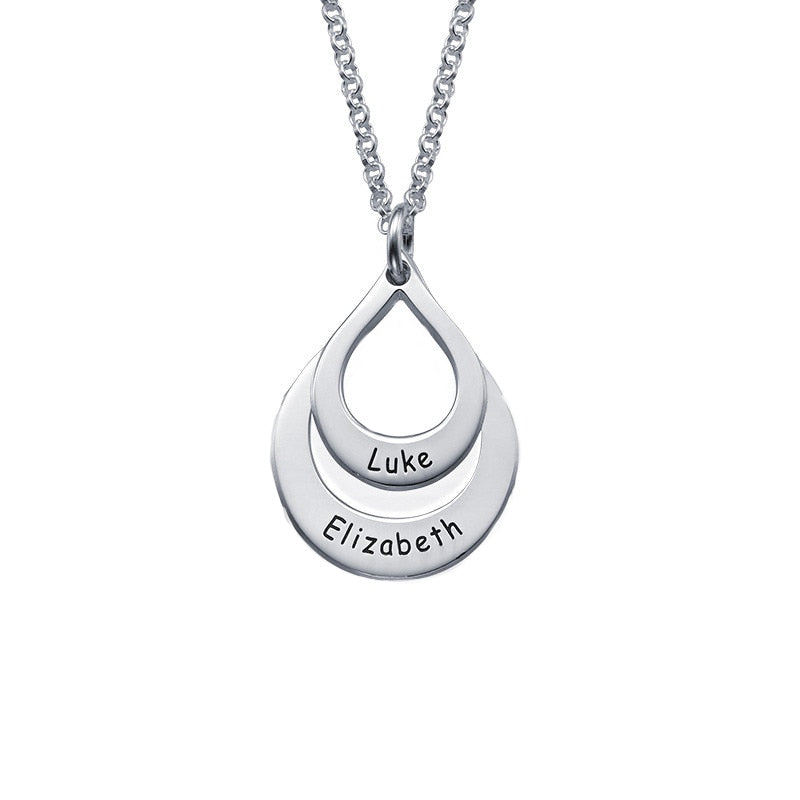 Colar com Pingente Gota com Nome Personalizado