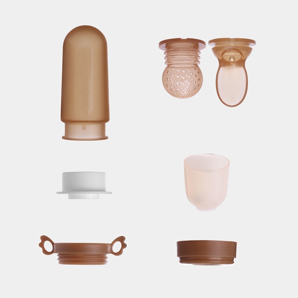 2 Tipos de Colheres com Copinho de Silicone Embutido