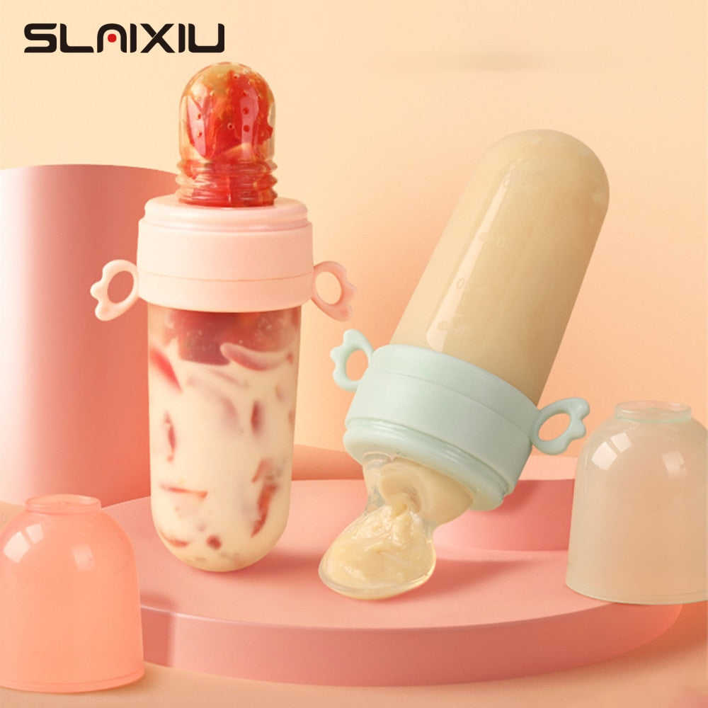 2 Tipos de Colheres com Copinho de Silicone Embutido