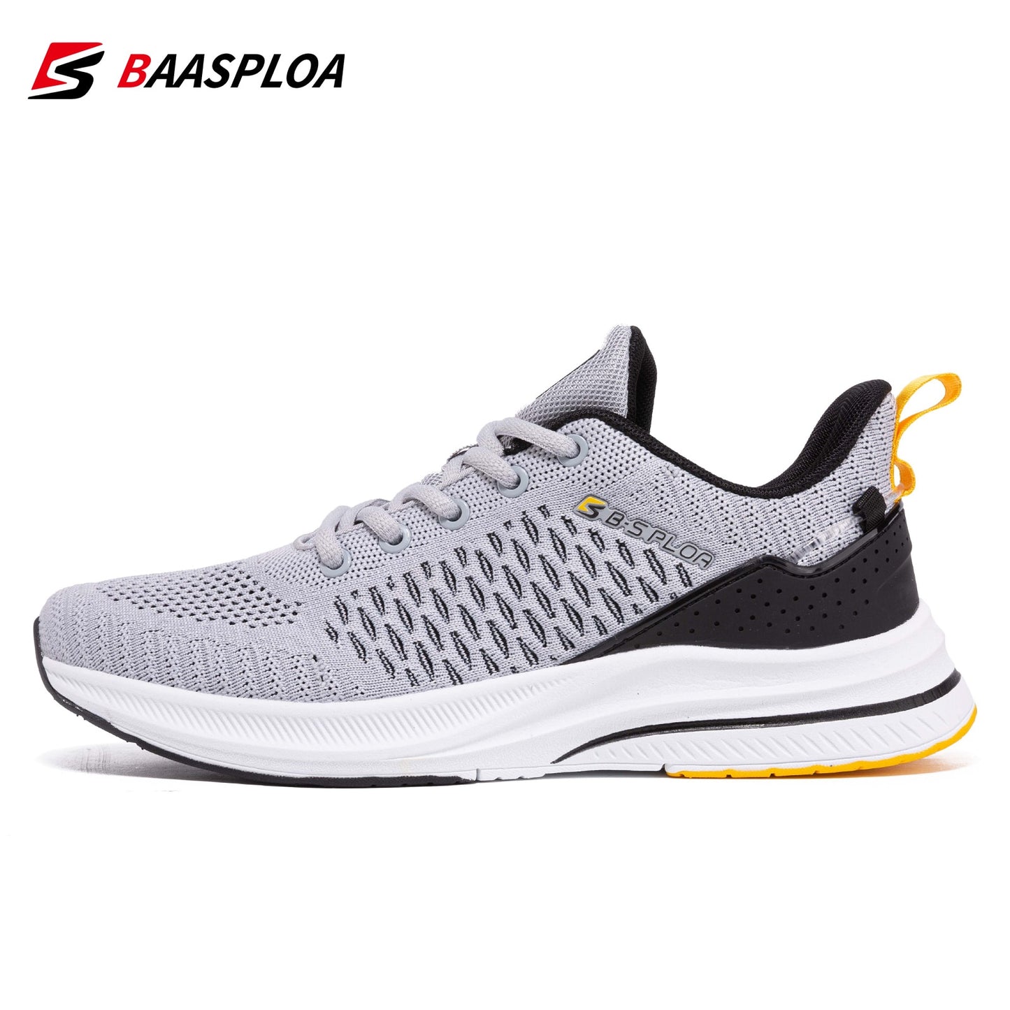 Baasploa Lightweight Running Shoes For Men 2022 Men's Designer Mesh Casual Sneakers Lace-Up Male Outdoor Sports Tennis Shoe