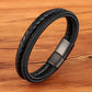 Bracelete de couro - Classic Steel