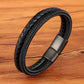 Bracelete de couro - Classic Steel