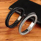 Bracelete de couro - Classic Steel