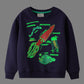 Little maven Baby Boys Luminous Sweatshirt Cotton Autumn Casual Clothes with Dinosaur and the Moon Fashion for Kids