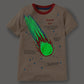 Camiseta de Algodão que brilha no escuro